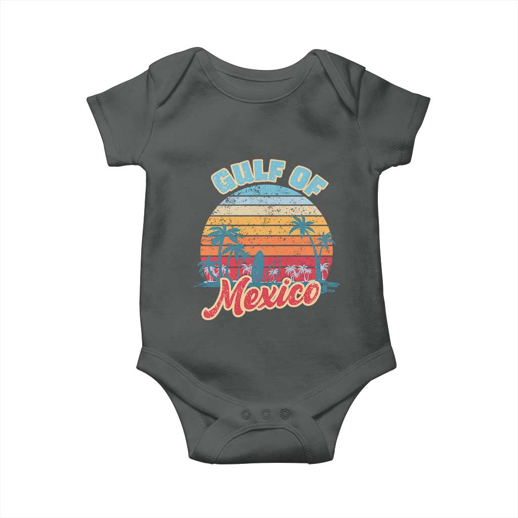 Gulf of Mexico Baby Onesie Retro Vintage Beach - Wonder Print Shop
