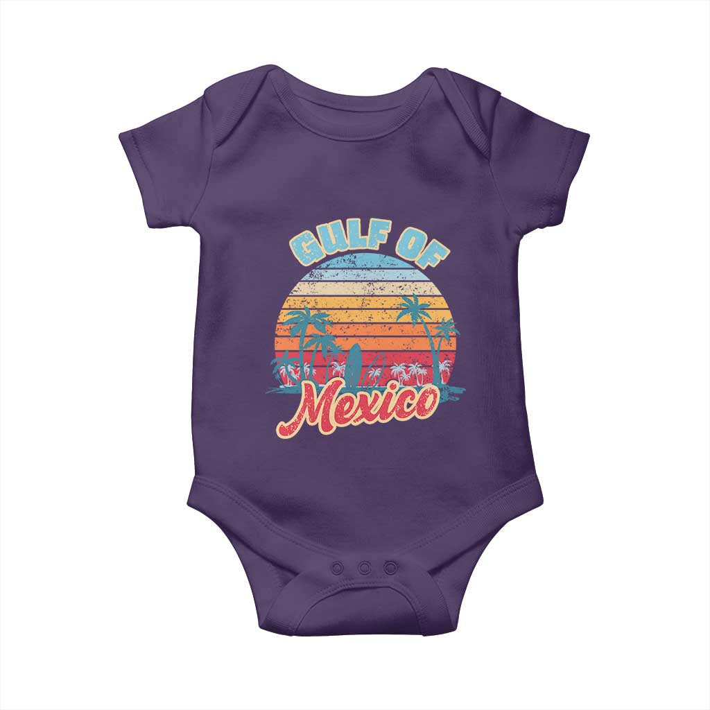 Gulf of Mexico Baby Onesie Retro Vintage Beach - Wonder Print Shop