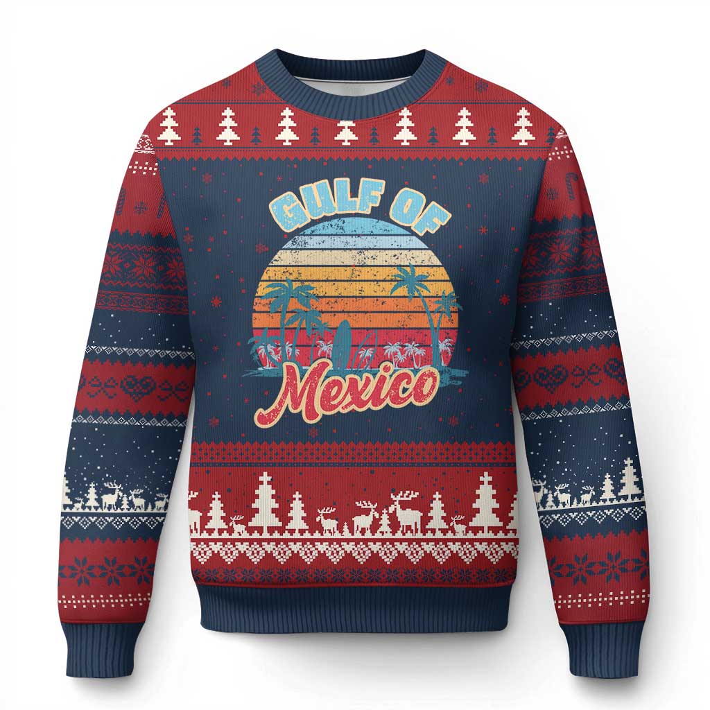 Gulf of Mexico Ugly Christmas Sweater Retro Vintage Beach - Wonder Print Shop