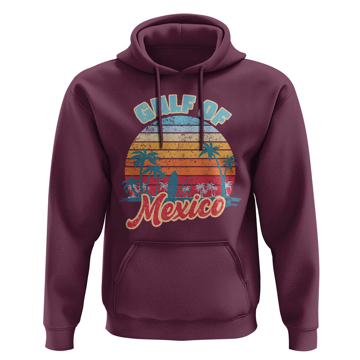 Gulf of Mexico Hoodie Retro Vintage Beach - Wonder Print Shop