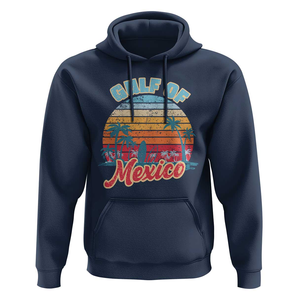Gulf of Mexico Hoodie Retro Vintage Beach - Wonder Print Shop
