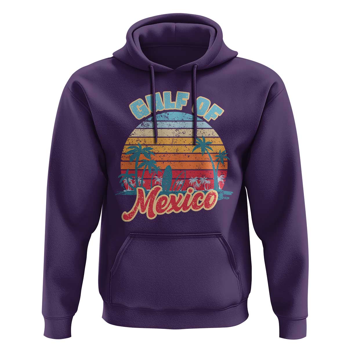 Gulf of Mexico Hoodie Retro Vintage Beach - Wonder Print Shop