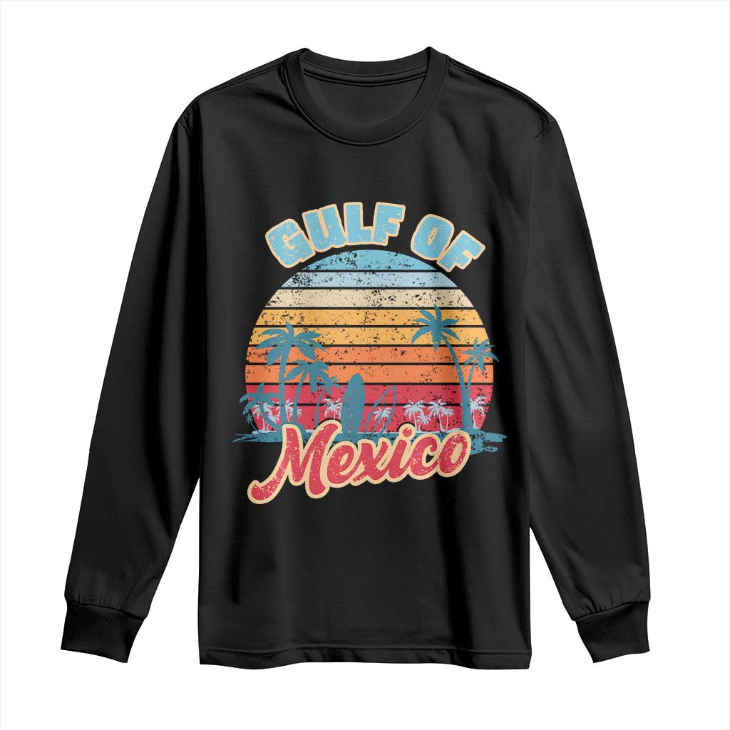 Gulf of Mexico Long Sleeve Shirt Retro Vintage Beach - Wonder Print Shop