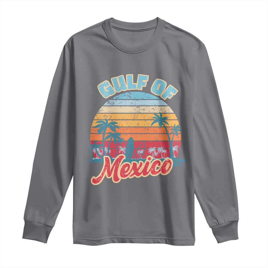 Gulf of Mexico Long Sleeve Shirt Retro Vintage Beach - Wonder Print Shop