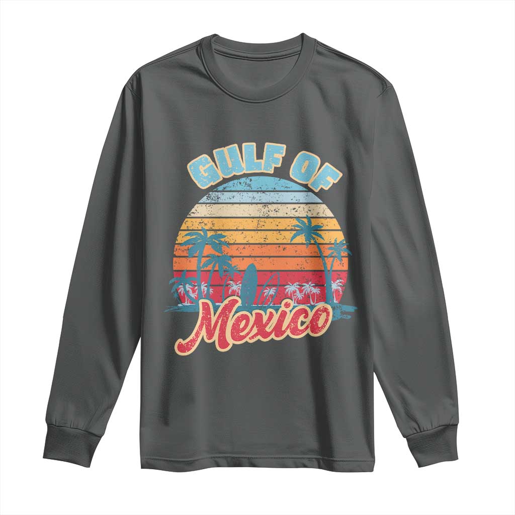Gulf of Mexico Long Sleeve Shirt Retro Vintage Beach - Wonder Print Shop