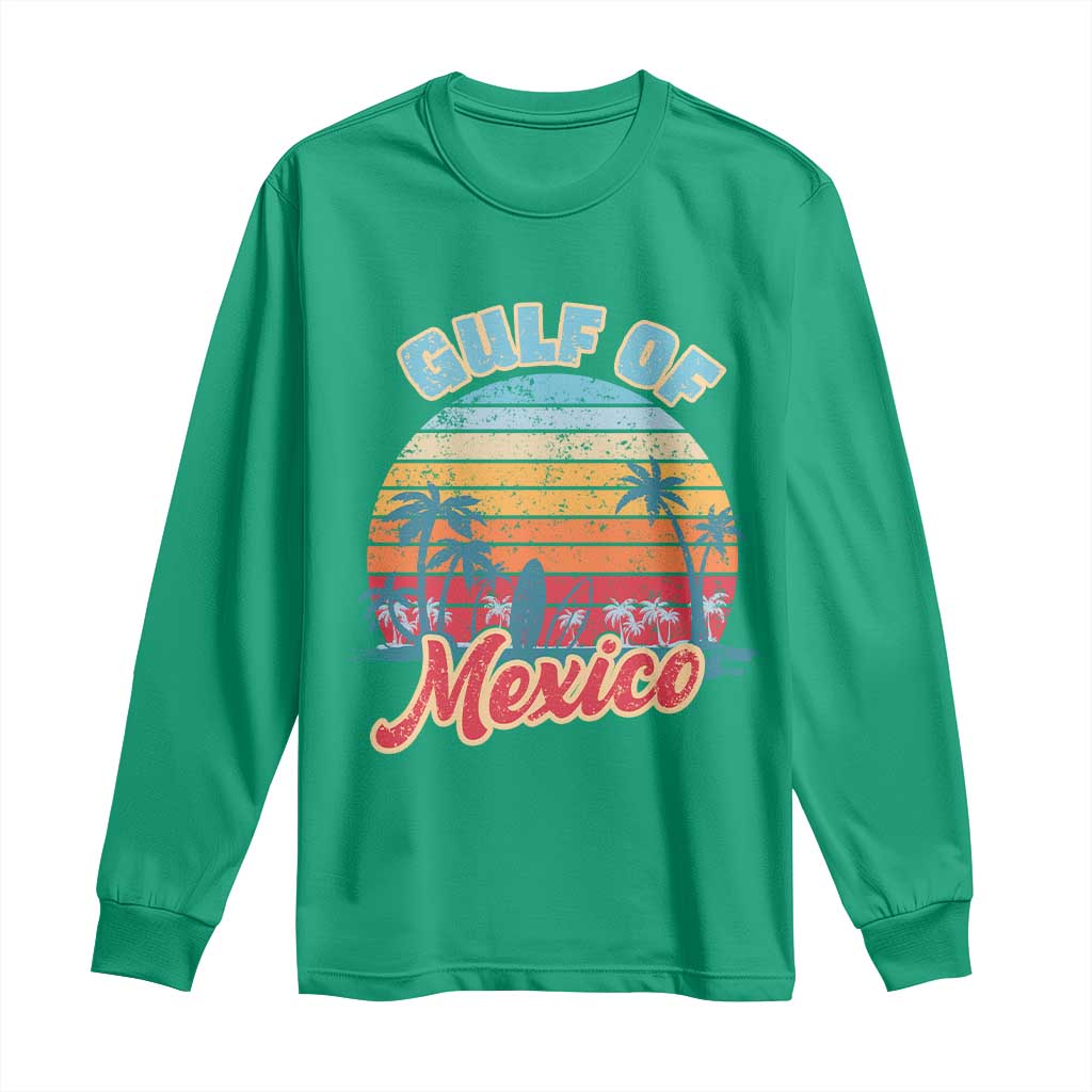 Gulf of Mexico Long Sleeve Shirt Retro Vintage Beach - Wonder Print Shop