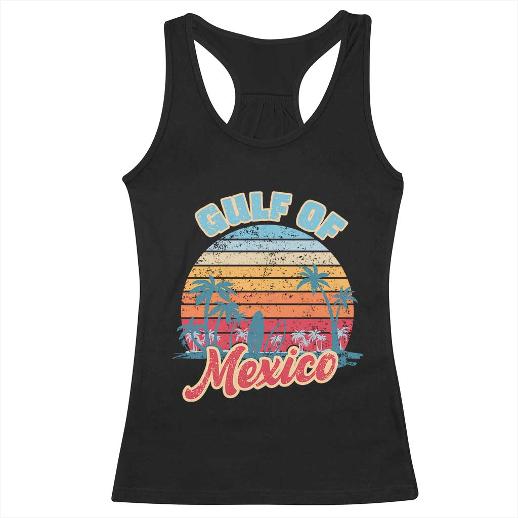 Gulf of Mexico Racerback Tank Top Retro Vintage Beach - Wonder Print Shop