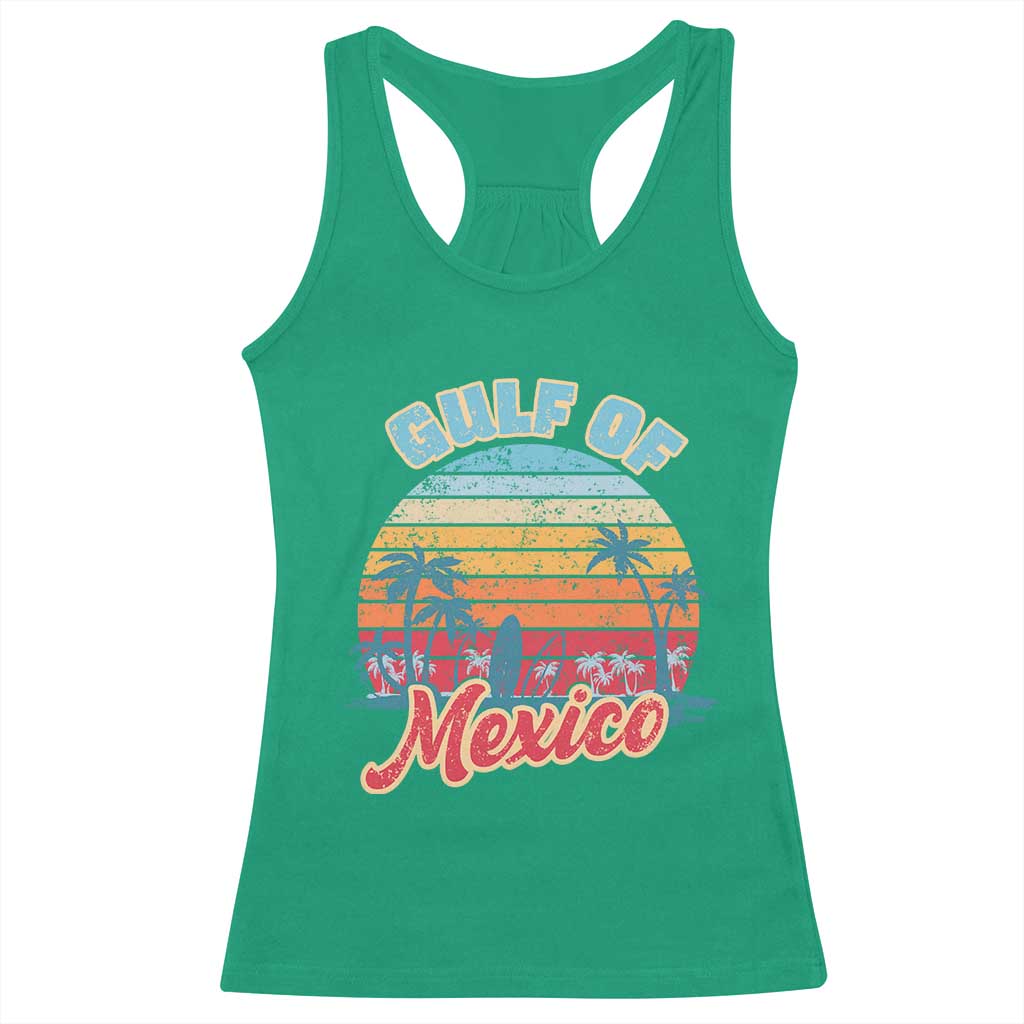 Gulf of Mexico Racerback Tank Top Retro Vintage Beach - Wonder Print Shop