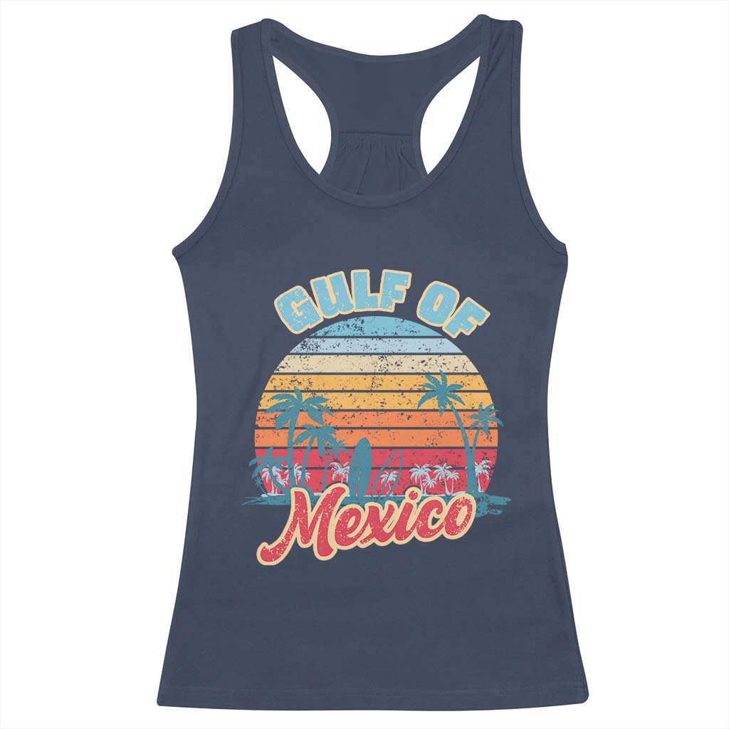 Gulf of Mexico Racerback Tank Top Retro Vintage Beach - Wonder Print Shop