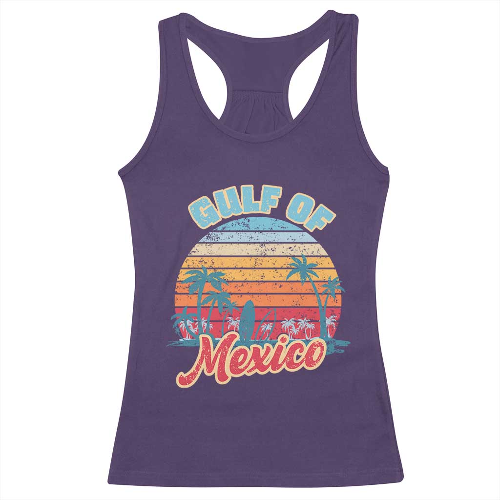 Gulf of Mexico Racerback Tank Top Retro Vintage Beach - Wonder Print Shop