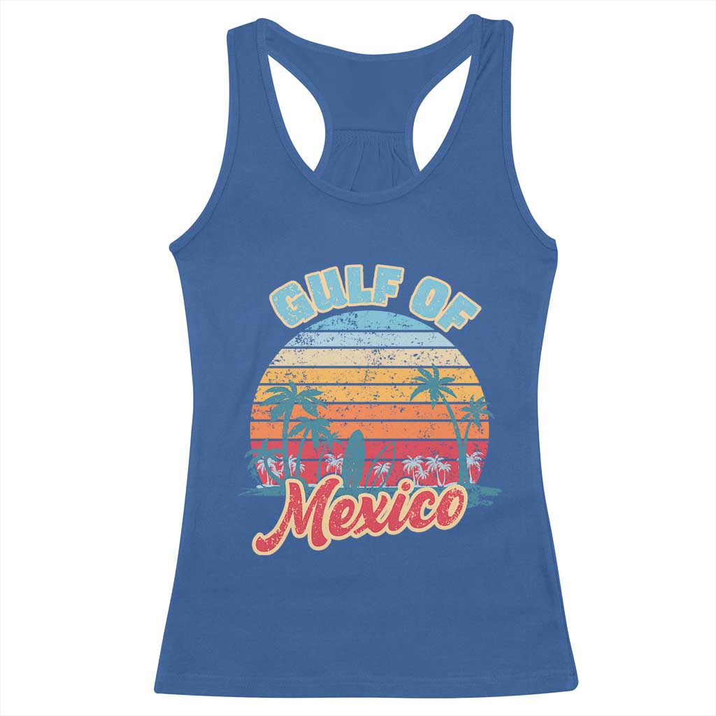 Gulf of Mexico Racerback Tank Top Retro Vintage Beach - Wonder Print Shop