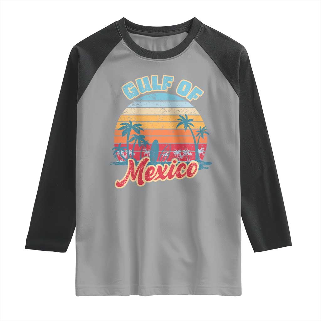 Gulf of Mexico Raglan Shirt Retro Vintage Beach - Wonder Print Shop