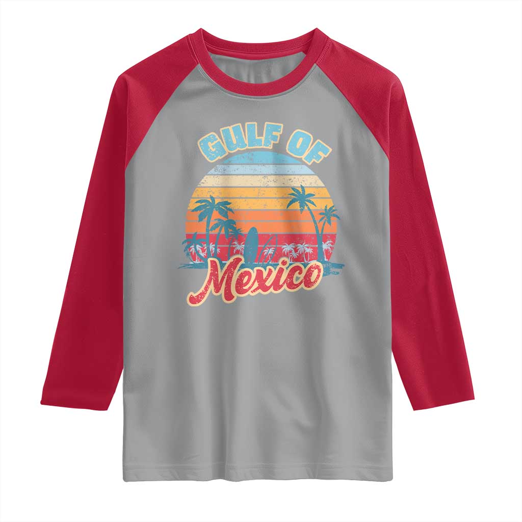 Gulf of Mexico Raglan Shirt Retro Vintage Beach - Wonder Print Shop