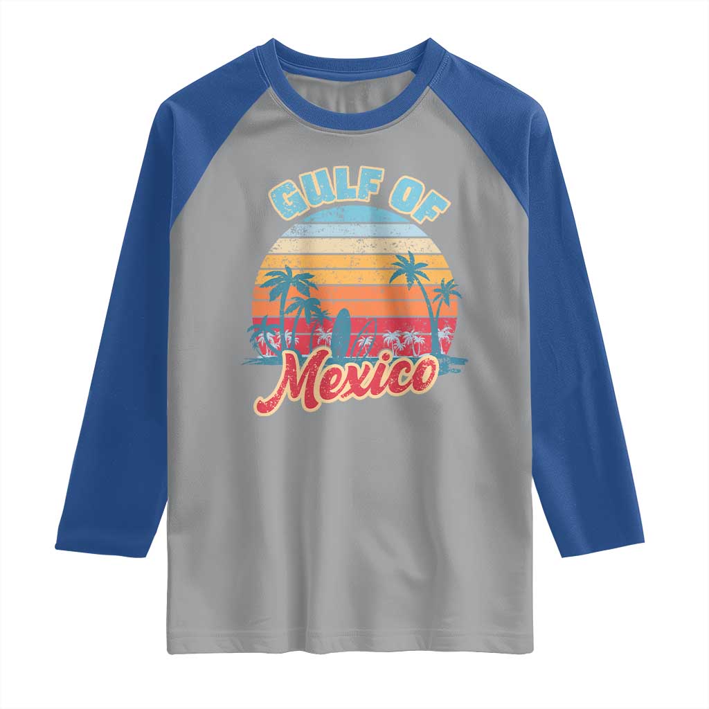 Gulf of Mexico Raglan Shirt Retro Vintage Beach - Wonder Print Shop