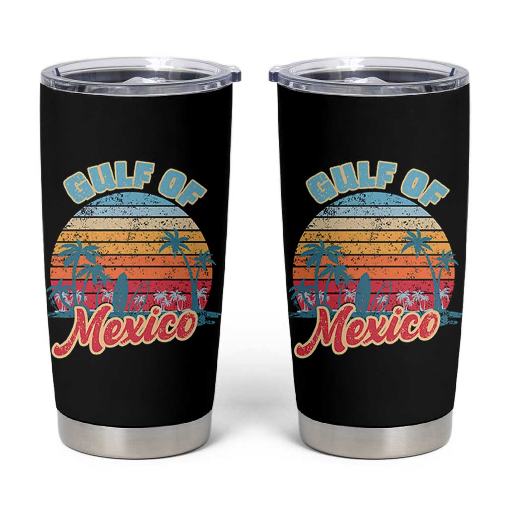 Gulf of Mexico Tumbler Cup Retro Vintage Beach - Wonder Print Shop