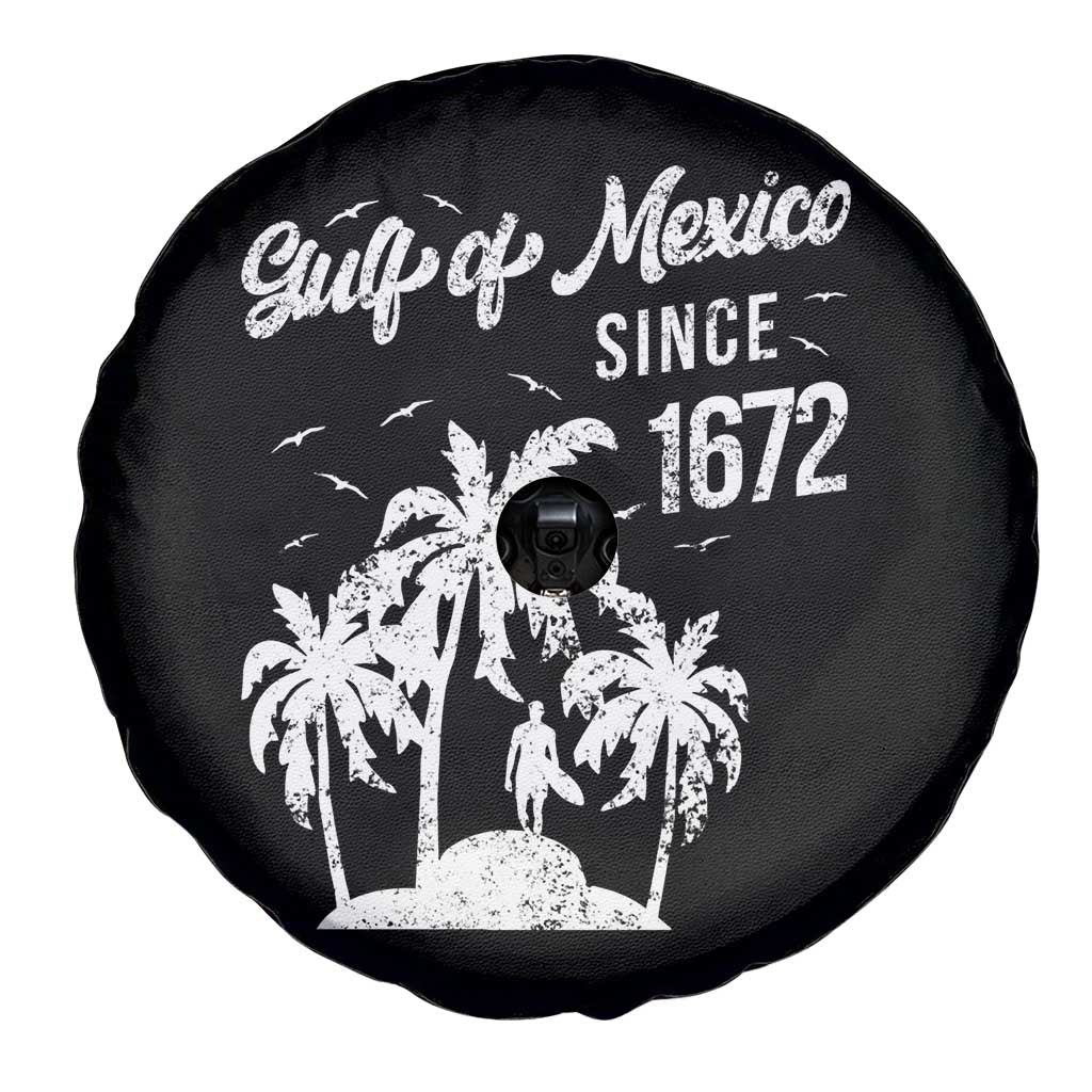 Gulf of Mexico Spare Tire Cover Since 1672 Palm Trees Beach