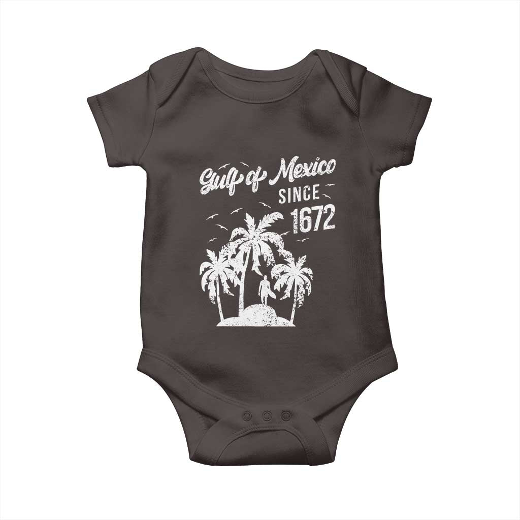 Gulf of Mexico Baby Onesie Since 1672 Palm Trees Beach