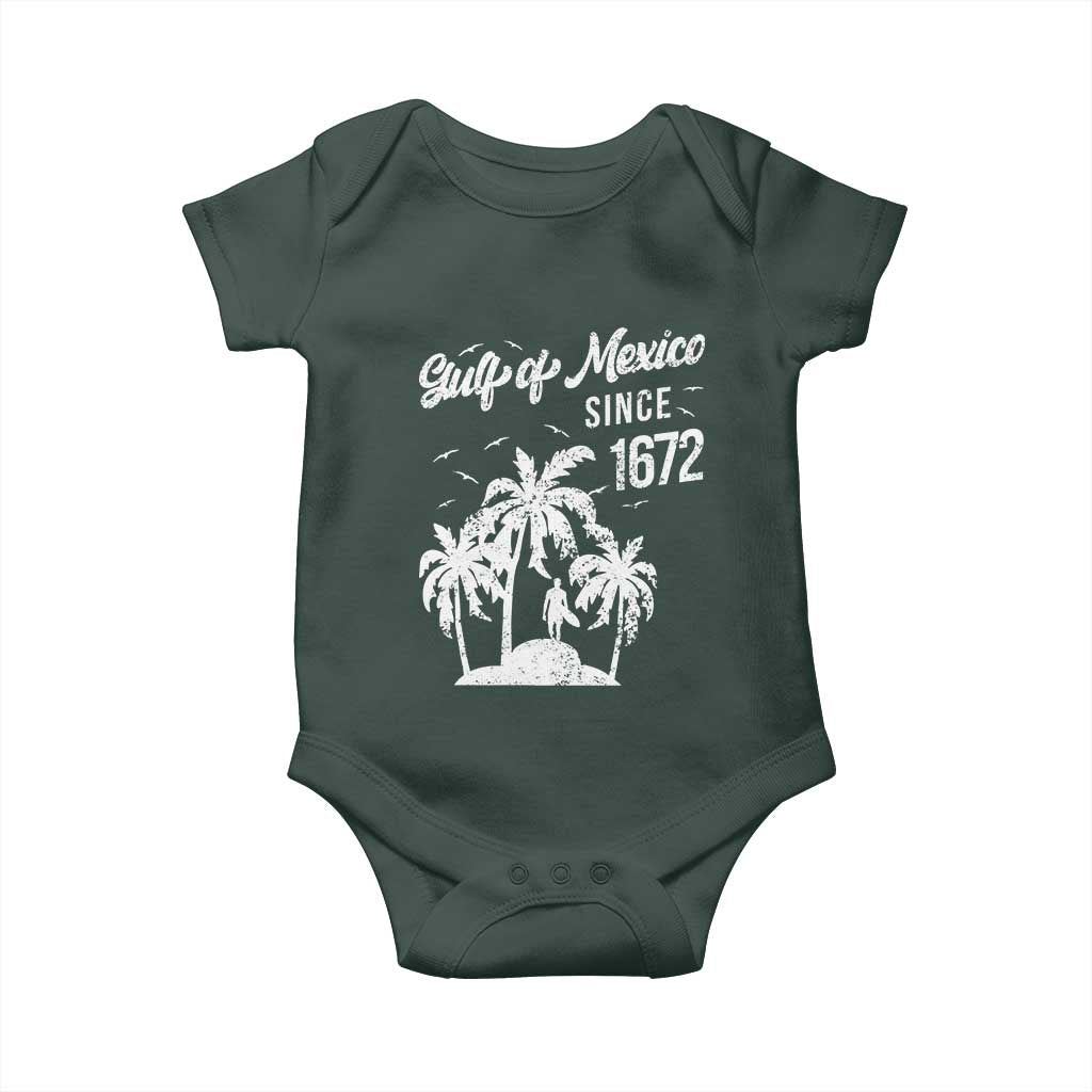 Gulf of Mexico Baby Onesie Since 1672 Palm Trees Beach