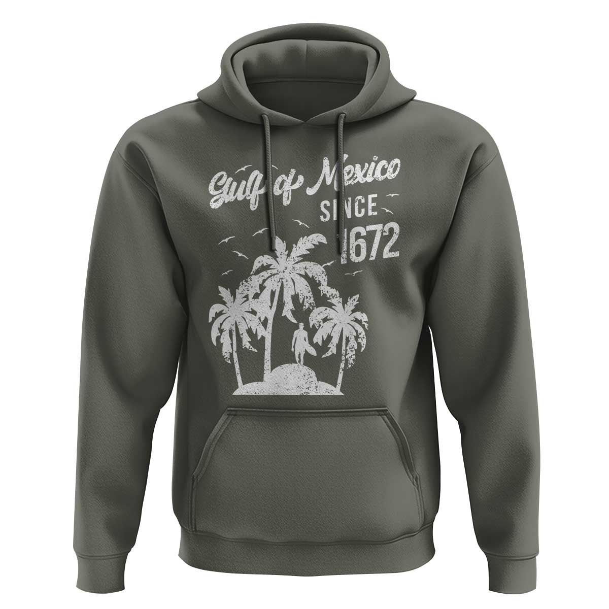 Gulf of Mexico Hoodie Since 1672 Palm Trees Beach