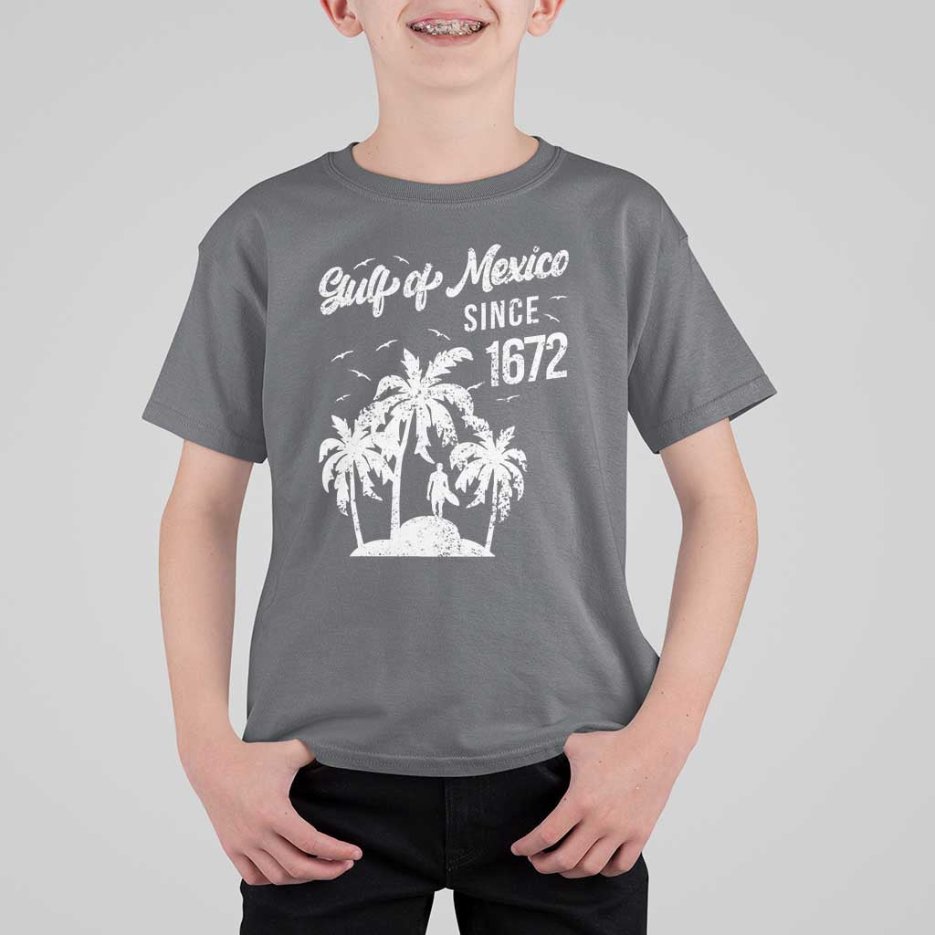 Gulf of Mexico T Shirt For Kid Since 1672 Palm Trees Beach