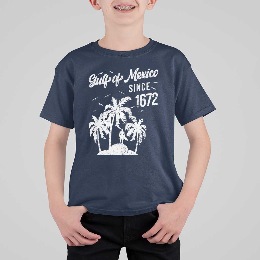Gulf of Mexico T Shirt For Kid Since 1672 Palm Trees Beach