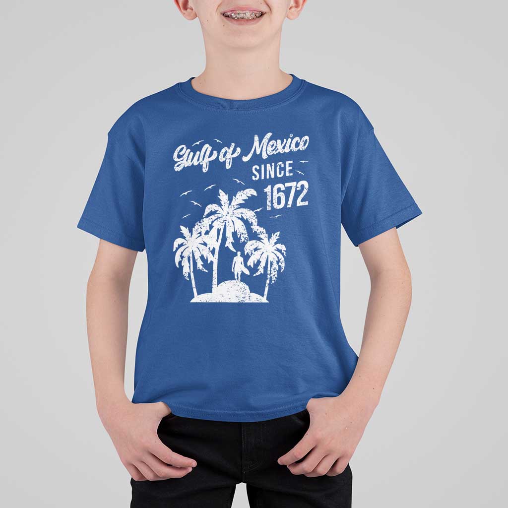 Gulf of Mexico T Shirt For Kid Since 1672 Palm Trees Beach