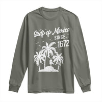 Gulf of Mexico Long Sleeve Shirt Since 1672 Palm Trees Beach