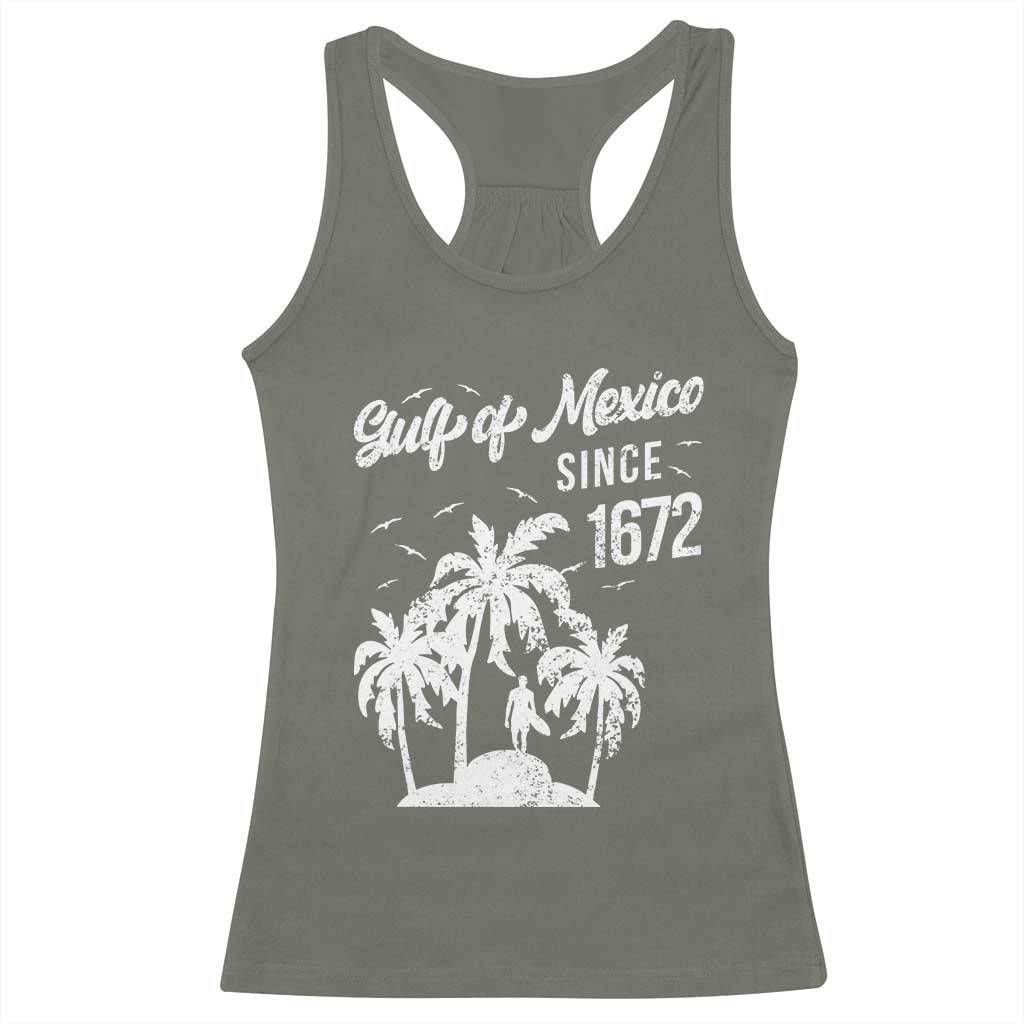 Gulf of Mexico Racerback Tank Top Since 1672 Palm Trees Beach