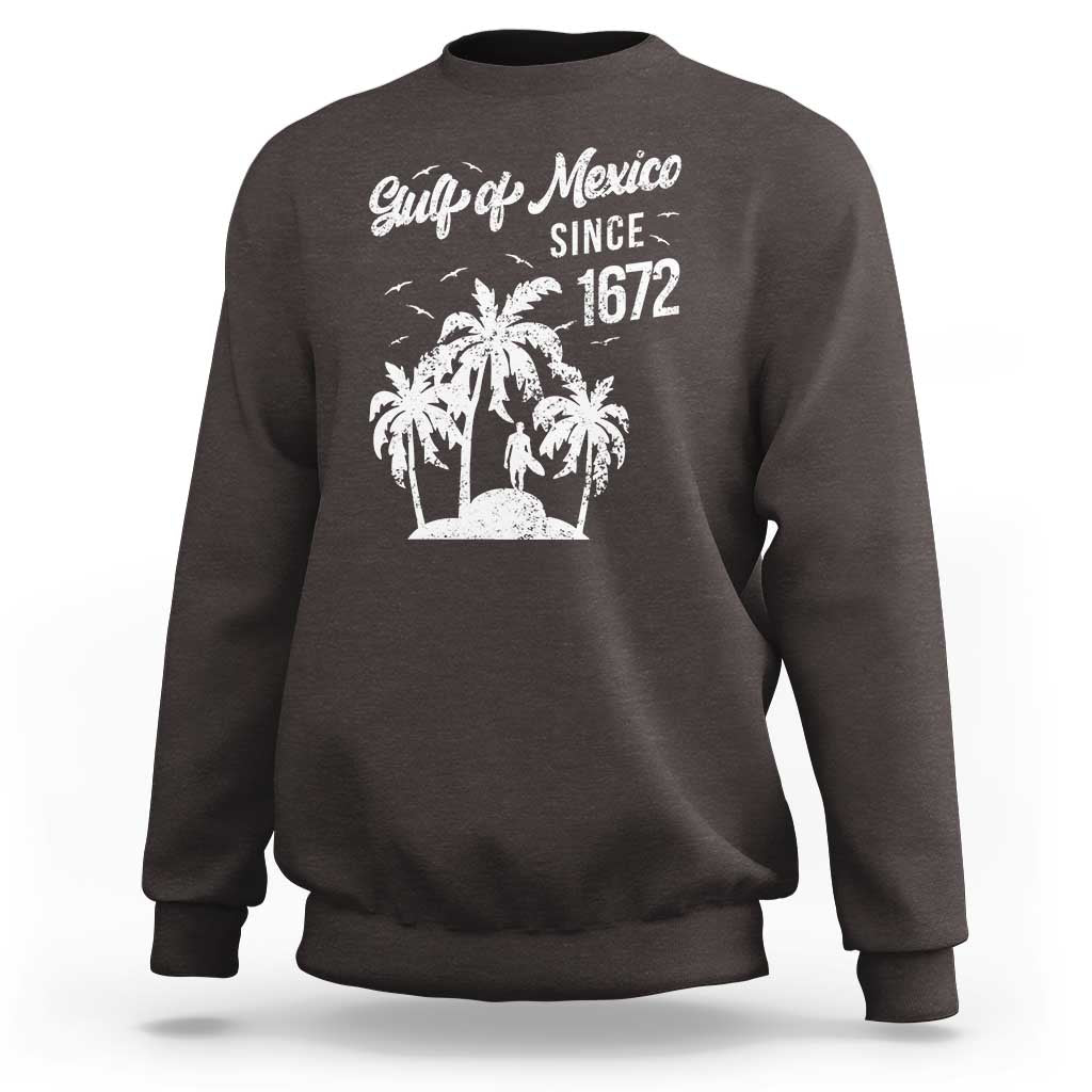 Gulf of Mexico Sweatshirt Since 1672 Palm Trees Beach