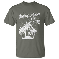 Gulf of Mexico T Shirt Since 1672 Palm Trees Beach