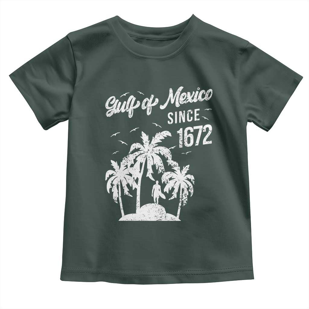 Gulf of Mexico Toddler T Shirt Since 1672 Palm Trees Beach