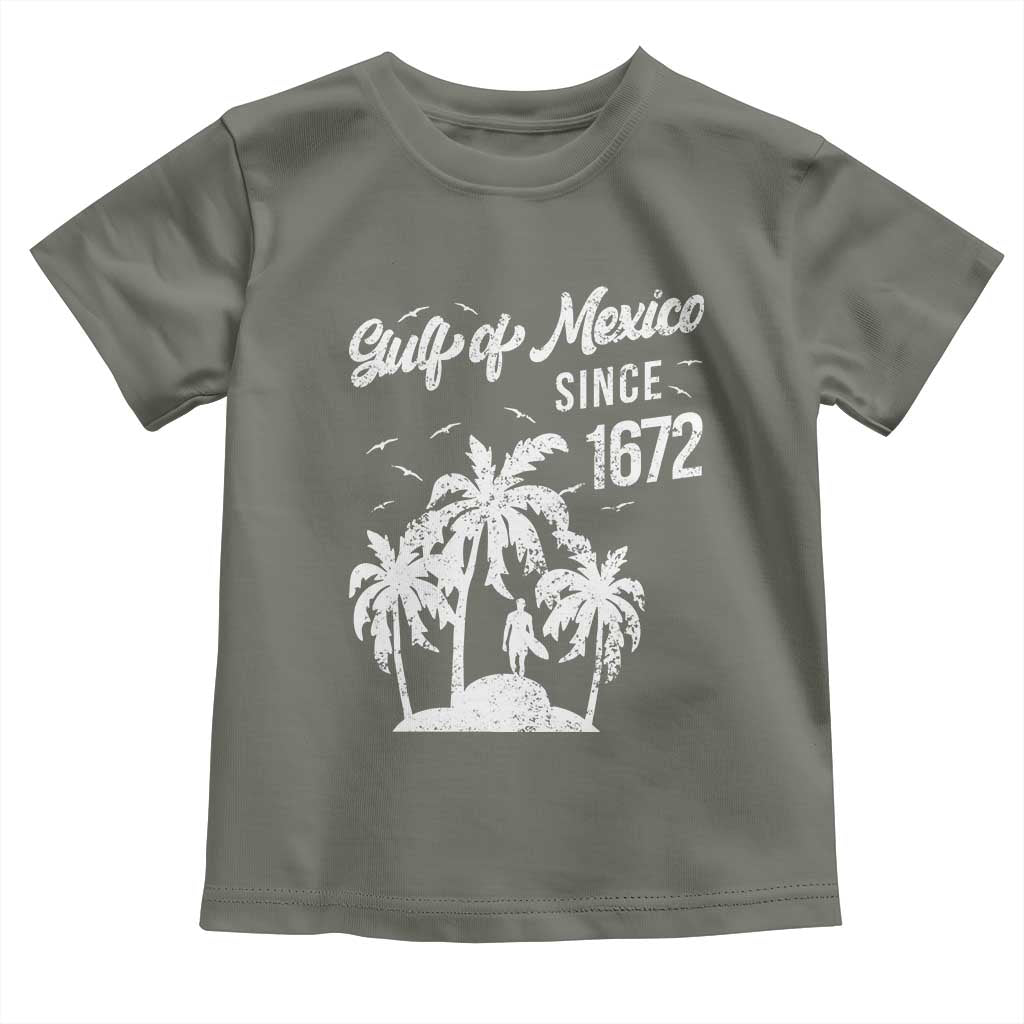 Gulf of Mexico Toddler T Shirt Since 1672 Palm Trees Beach