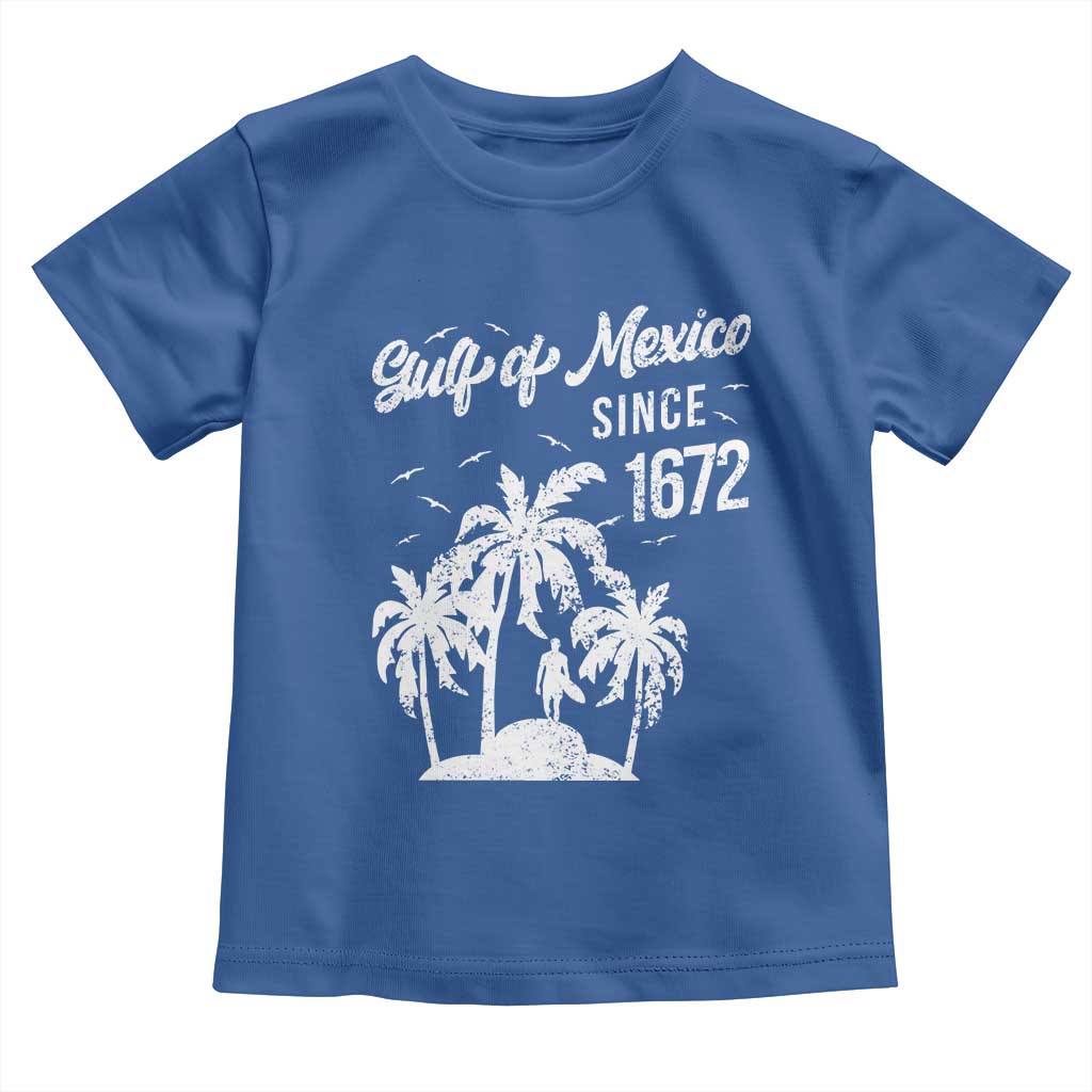 Gulf of Mexico Toddler T Shirt Since 1672 Palm Trees Beach