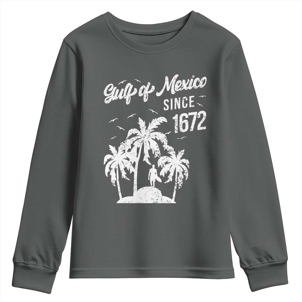Gulf of Mexico Youth Sweatshirt Since 1672 Palm Trees Beach