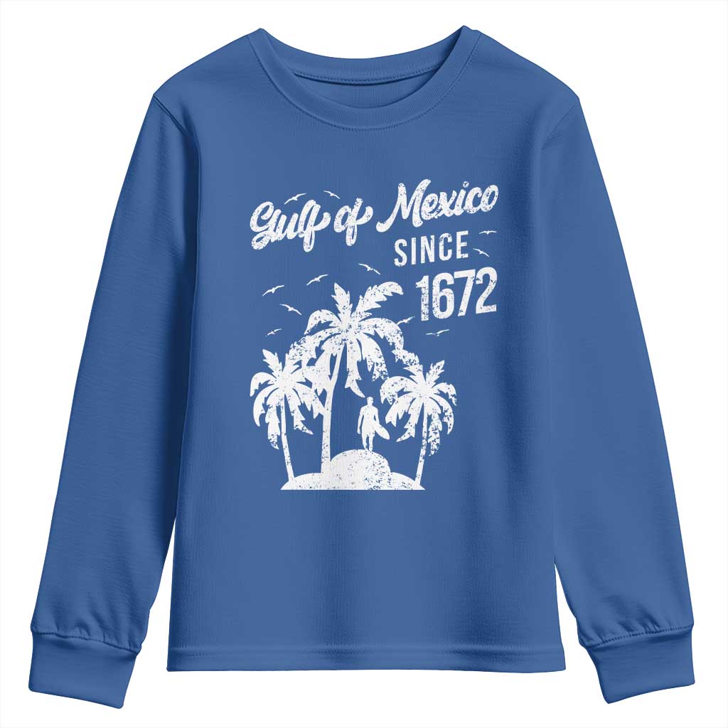 Gulf of Mexico Youth Sweatshirt Since 1672 Palm Trees Beach