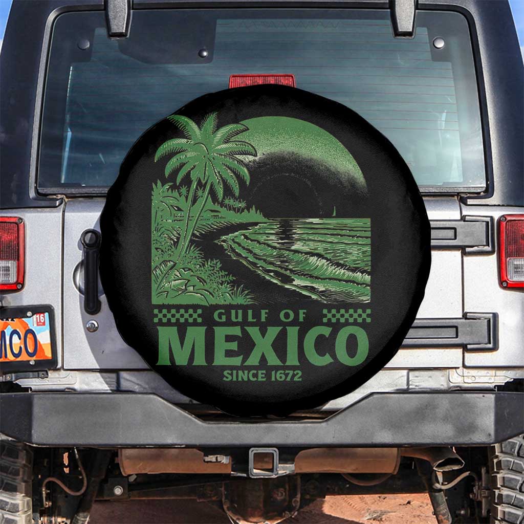 Gulf of Mexico Since 1672 Spare Tire Cover Retro Vintage Mexican Beach Forever
