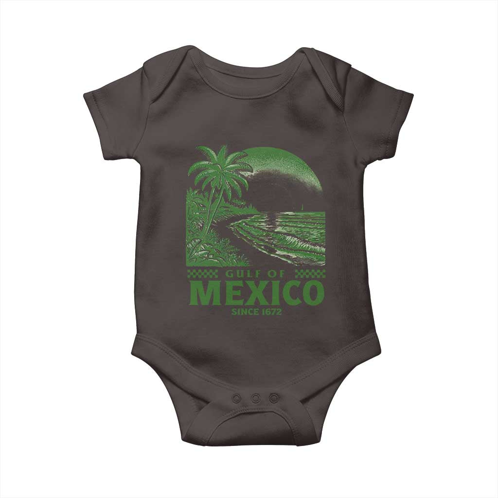 Gulf of Mexico Since 1672 Baby Onesie Retro Vintage Mexican Beach Forever