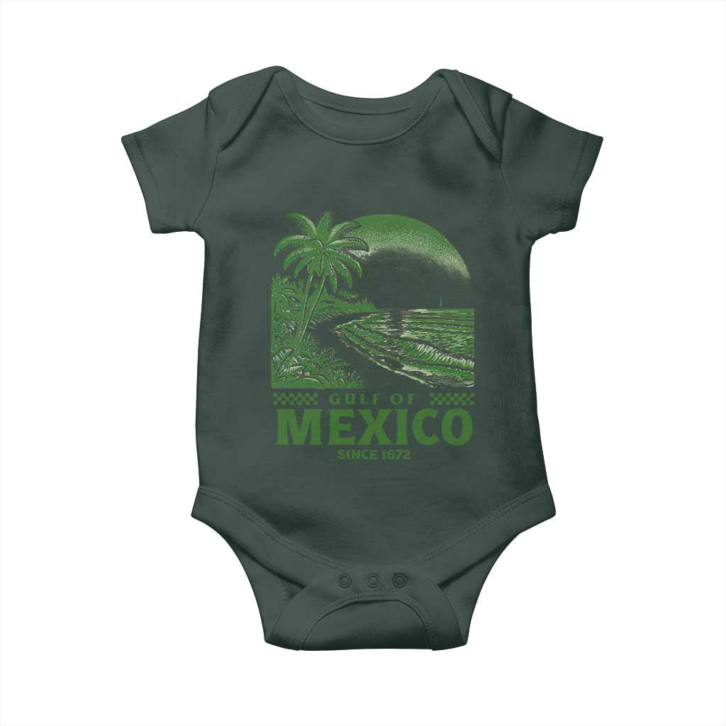Gulf of Mexico Since 1672 Baby Onesie Retro Vintage Mexican Beach Forever