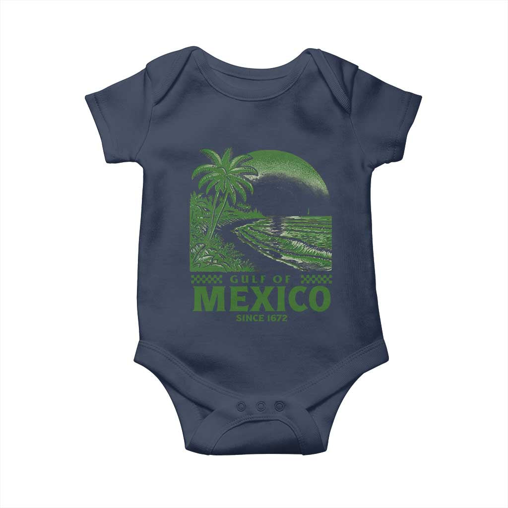 Gulf of Mexico Since 1672 Baby Onesie Retro Vintage Mexican Beach Forever