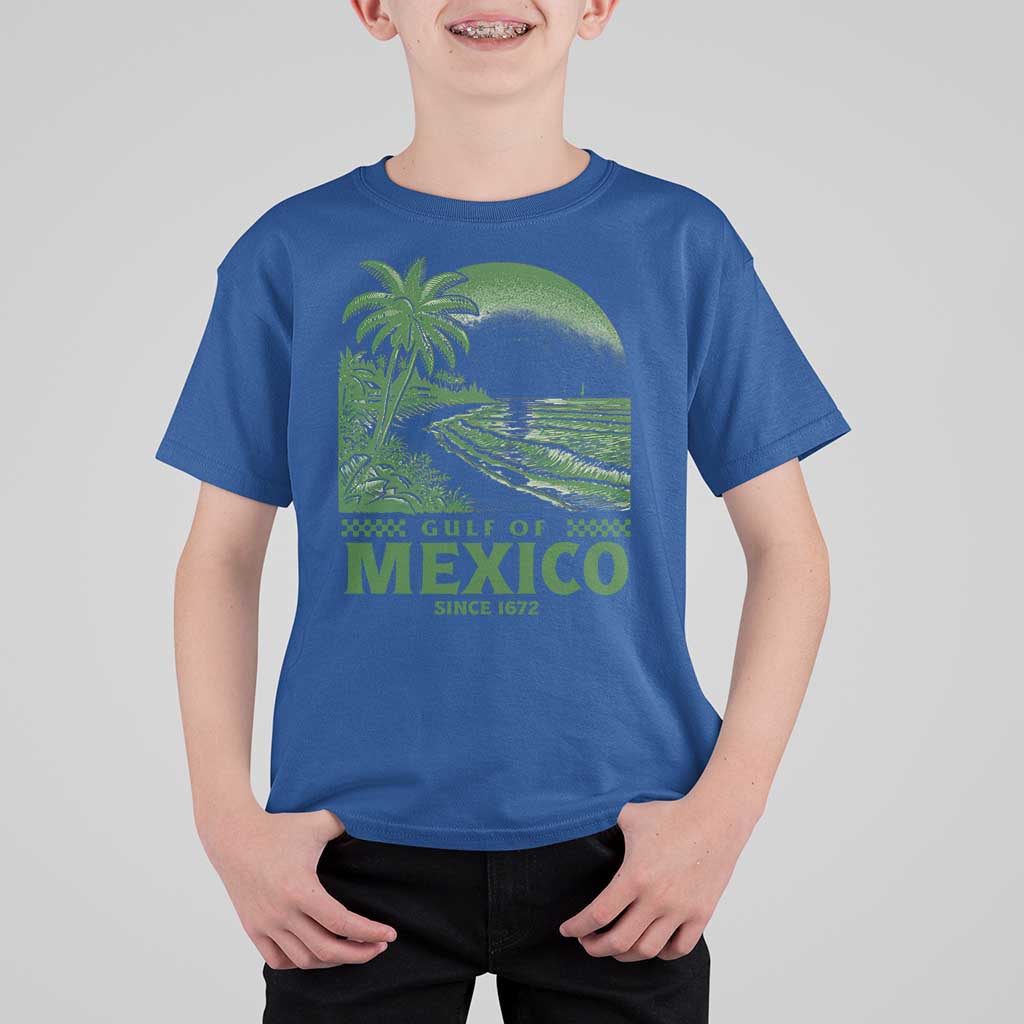 Gulf of Mexico Since 1672 T Shirt For Kid Retro Vintage Mexican Beach Forever