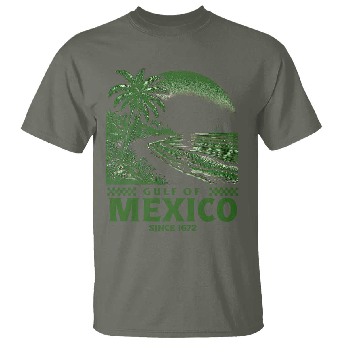 Gulf of Mexico Since 1672 T Shirt Retro Vintage Mexican Beach Forever