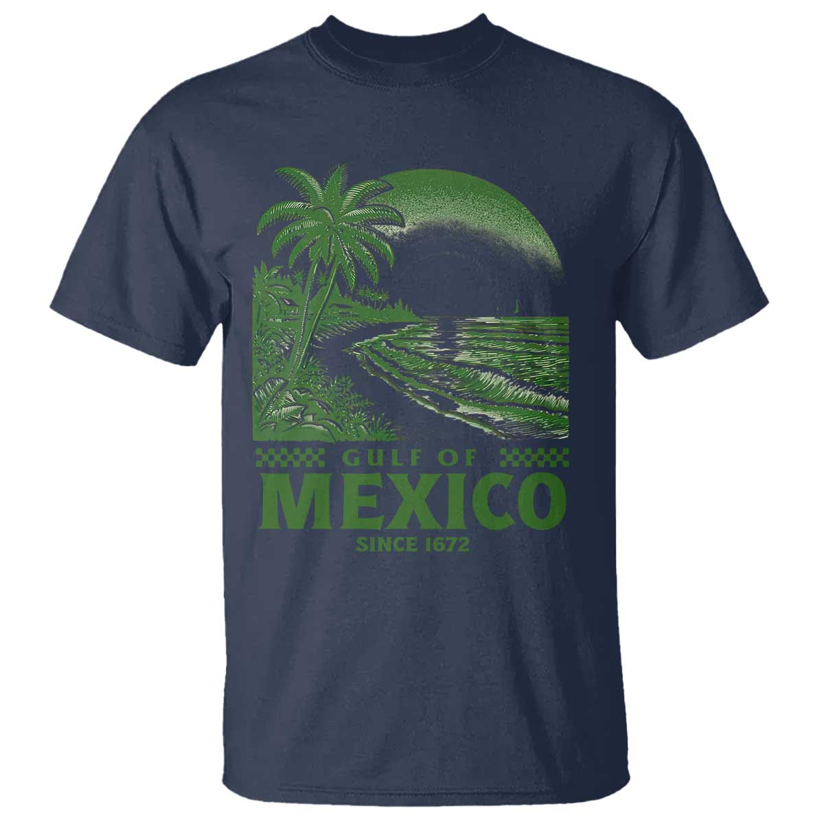 Gulf of Mexico Since 1672 T Shirt Retro Vintage Mexican Beach Forever