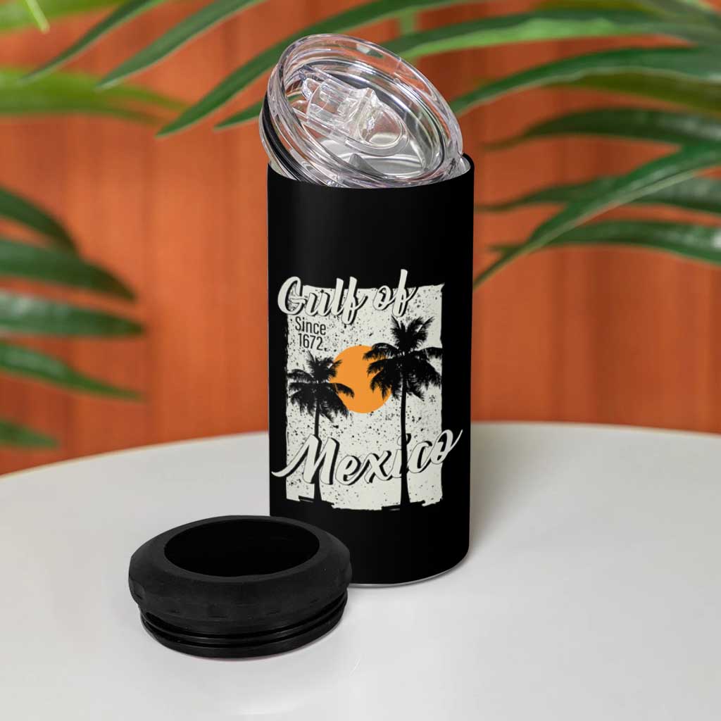 Gulf of Mexico 4 in 1 Can Cooler Tumbler Since 1672 Beach Vibes