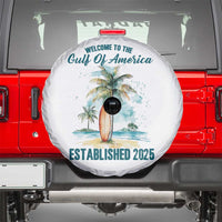 Welcome To America's Gulf Spare Tire Cover Established 2025 Retro Vintage Beach