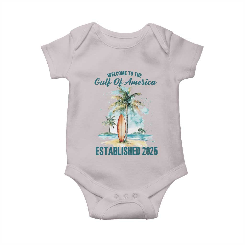 Welcome To America's Gulf Baby Onesie Established 2025 Retro Vintage Beach