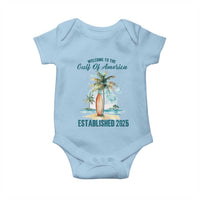 Welcome To America's Gulf Baby Onesie Established 2025 Retro Vintage Beach
