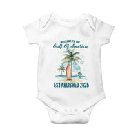 Welcome To America's Gulf Baby Onesie Established 2025 Retro Vintage Beach