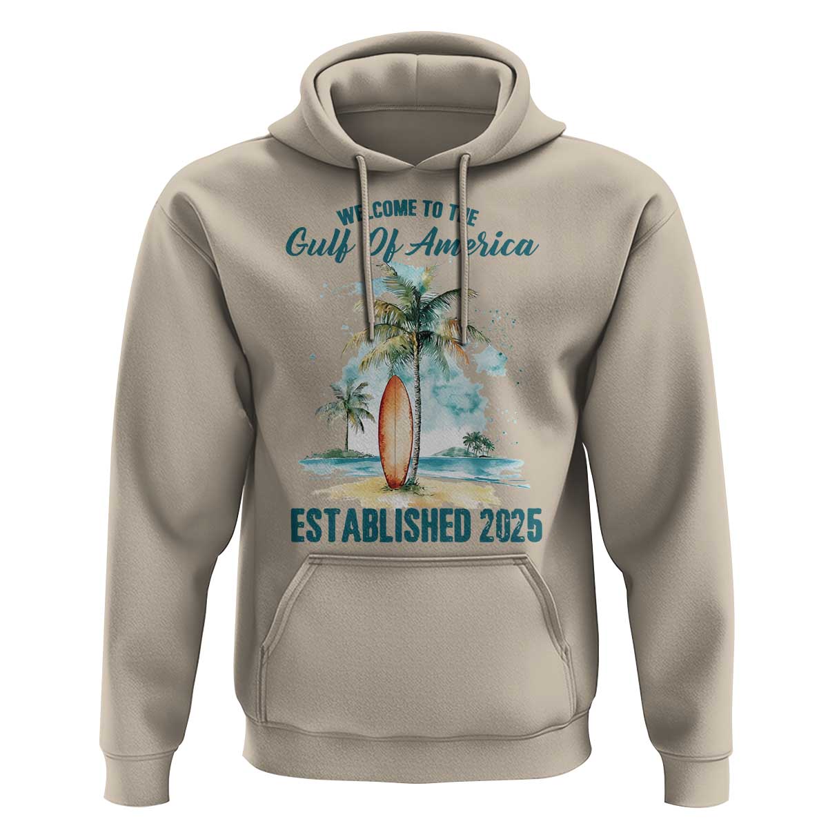 Welcome To America's Gulf Hoodie Established 2025 Retro Vintage Beach