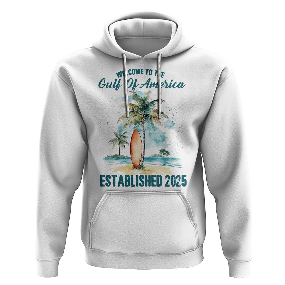Welcome To America's Gulf Hoodie Established 2025 Retro Vintage Beach