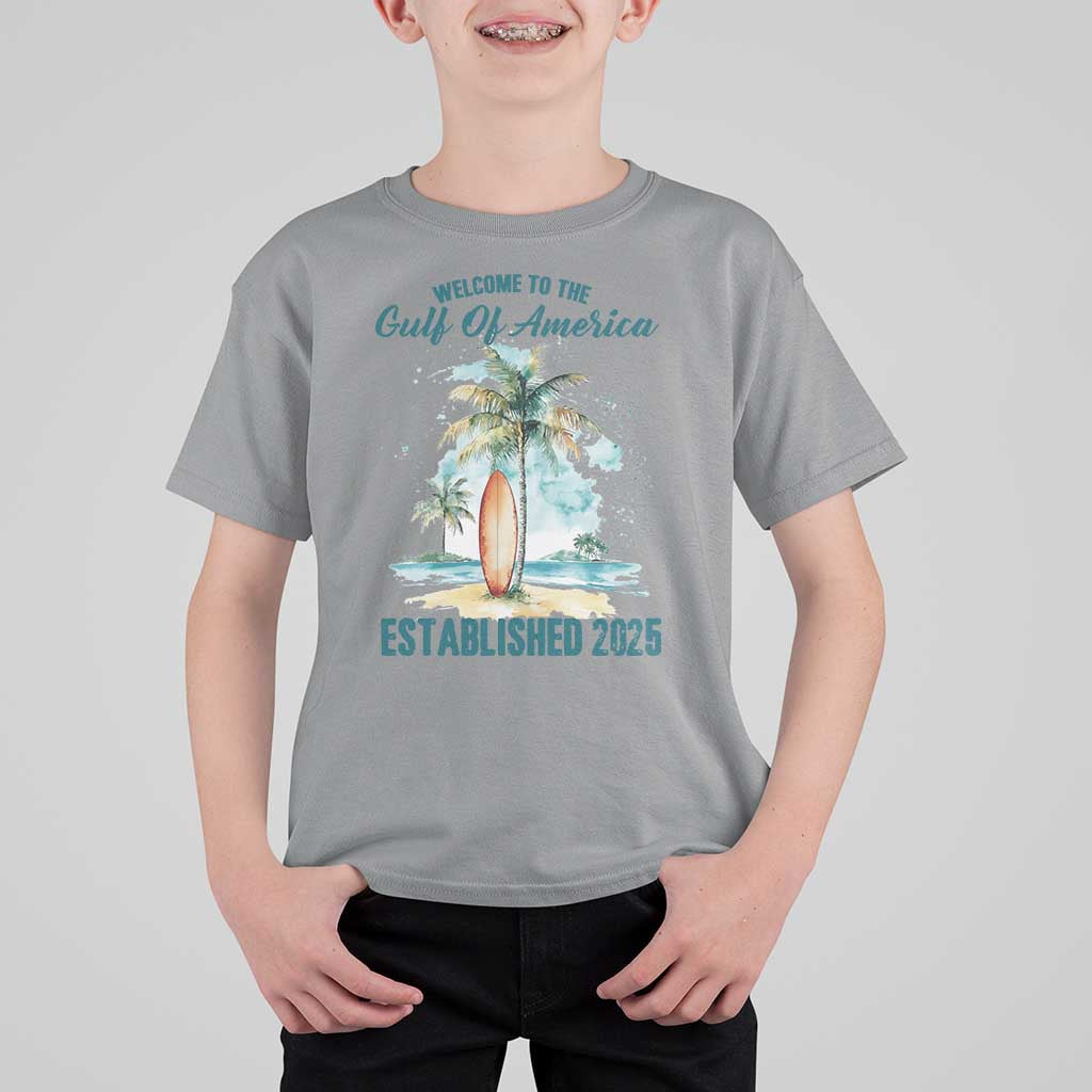 Welcome To America's Gulf T Shirt For Kid Established 2025 Retro Vintage Beach
